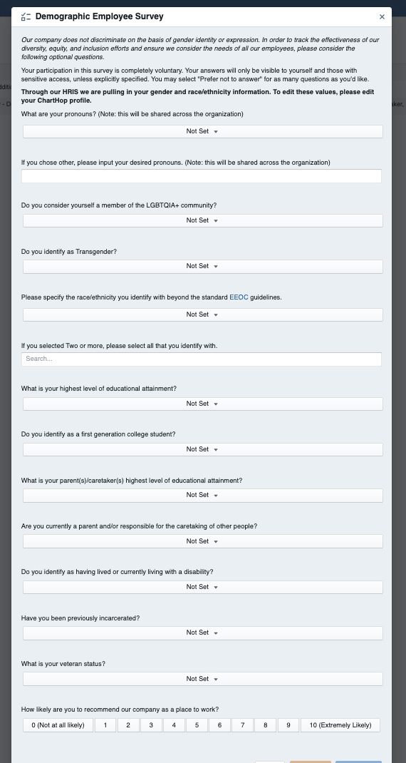 Comprehensive Diversity, Equity, Inclusion Self-ID form
